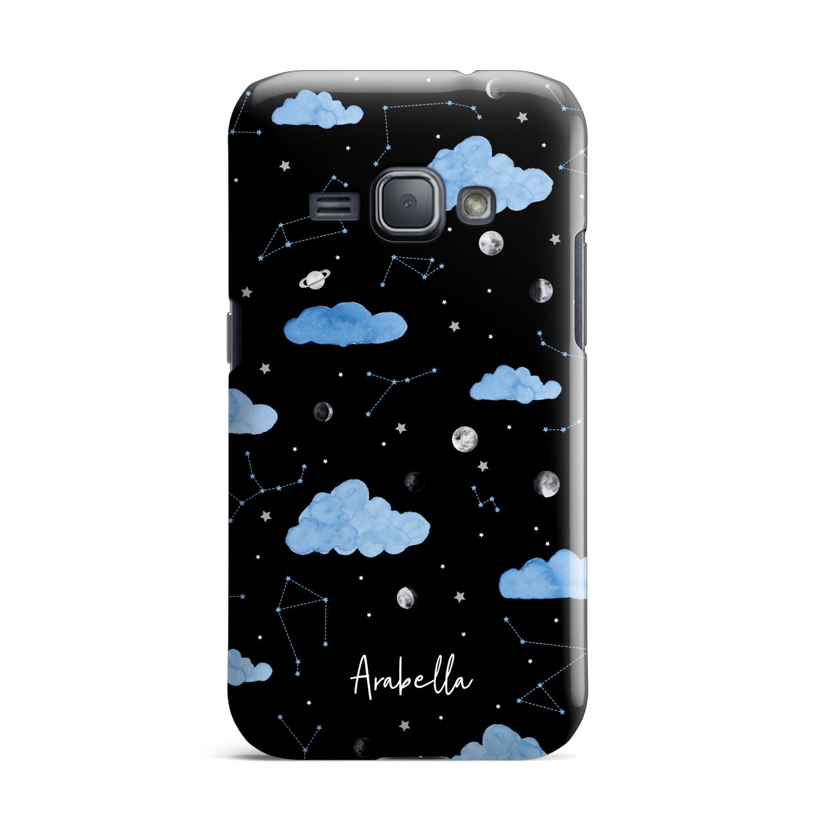 Cloudy Night Sky with Name Samsung Galaxy J1 2016 Case