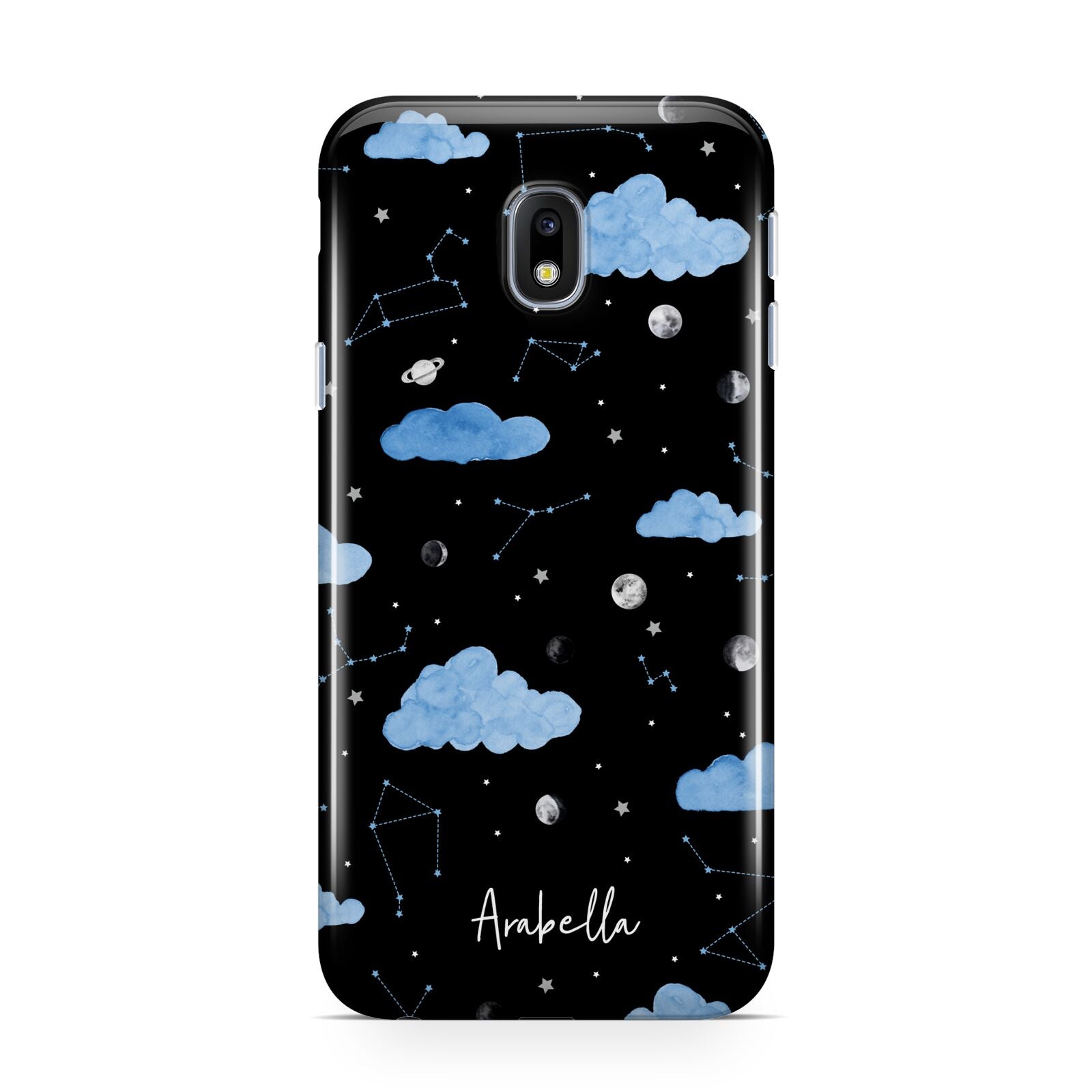 Cloudy Night Sky with Name Samsung Galaxy J3 2017 Case