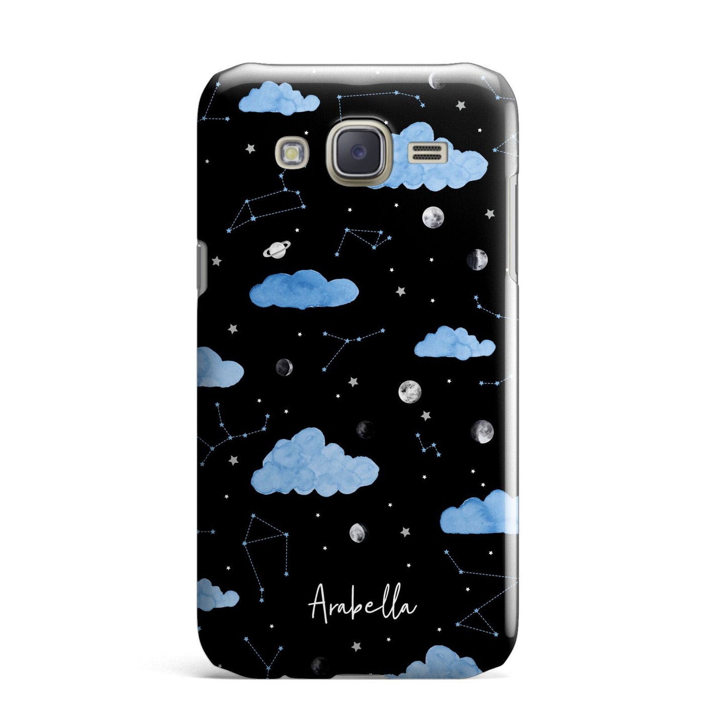Cloudy Night Sky with Name Samsung Galaxy J7 Case