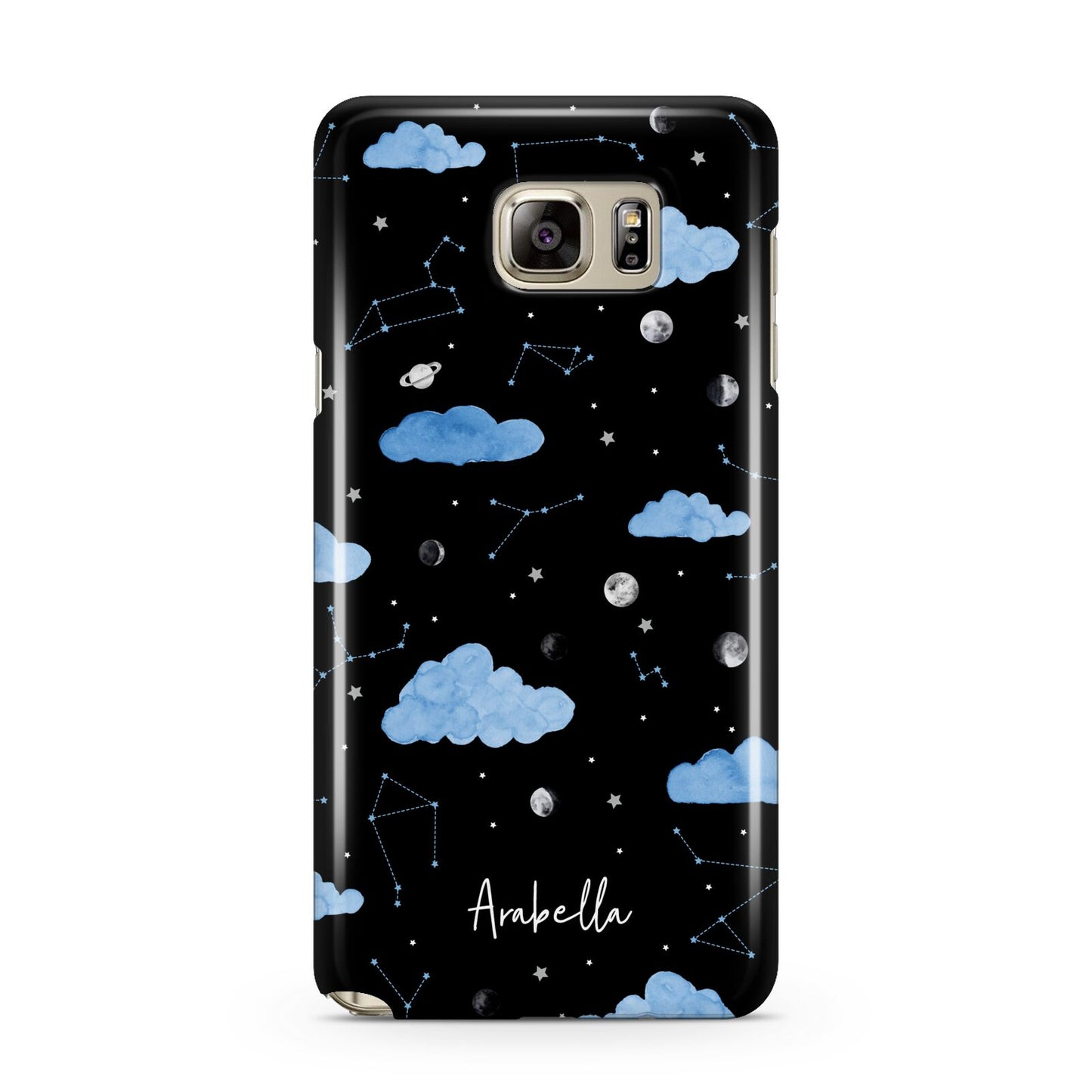 Cloudy Night Sky with Name Samsung Galaxy Note 5 Case