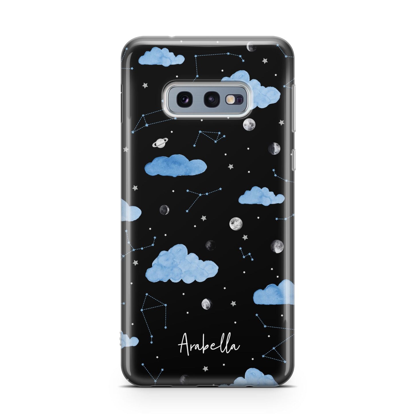 Cloudy Night Sky with Name Samsung Galaxy S10E Case
