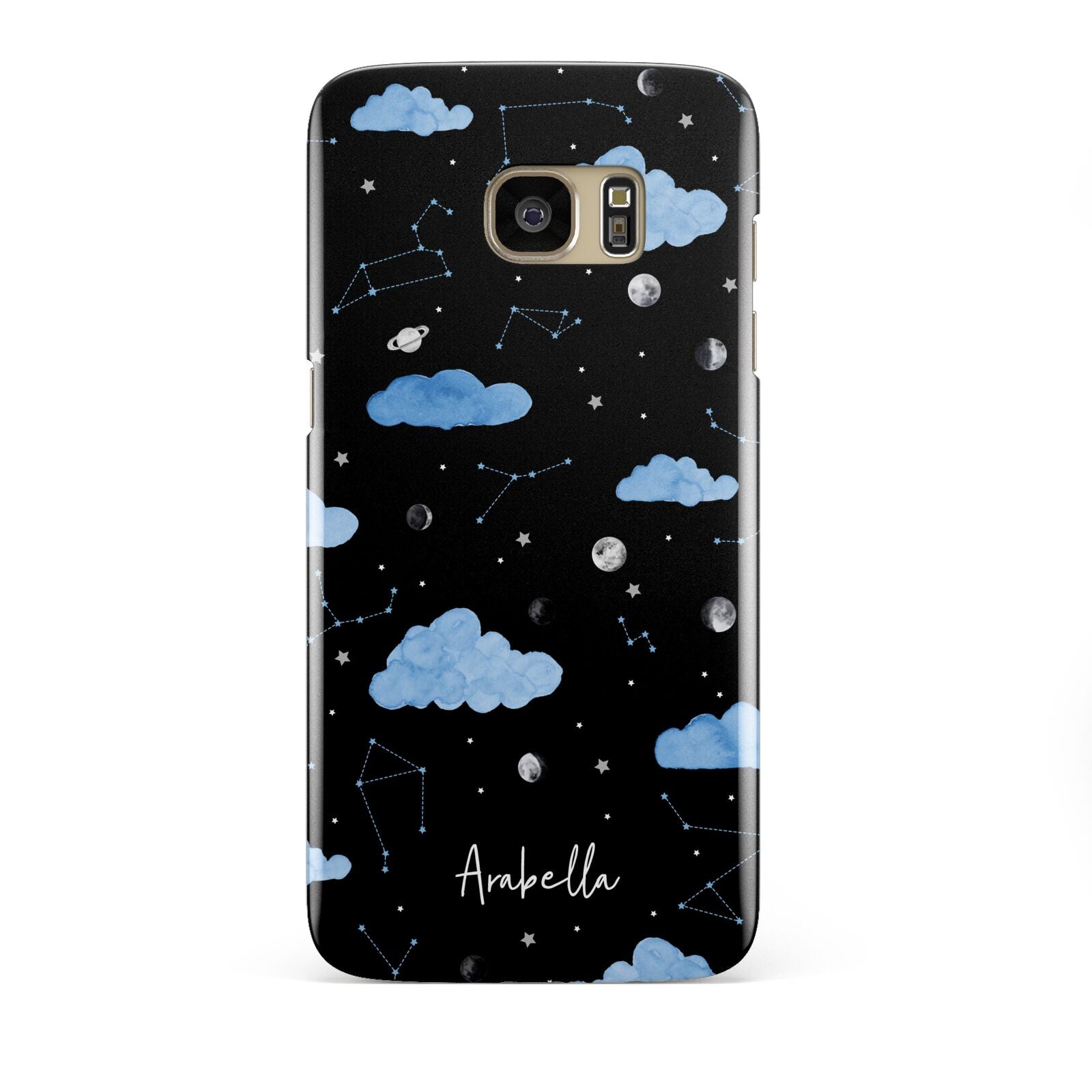 Cloudy Night Sky with Name Samsung Galaxy S7 Edge Case