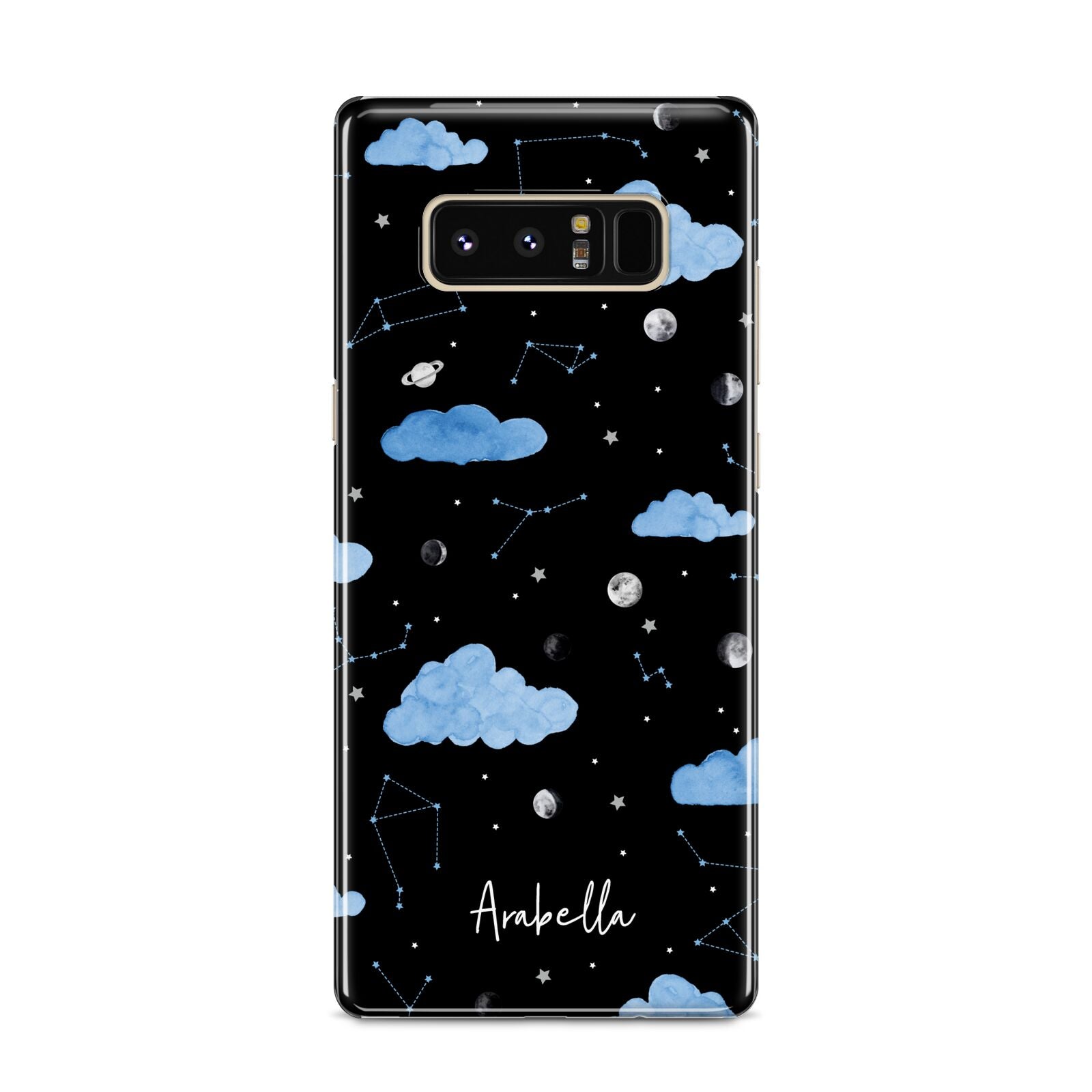 Cloudy Night Sky with Name Samsung Galaxy S8 Case