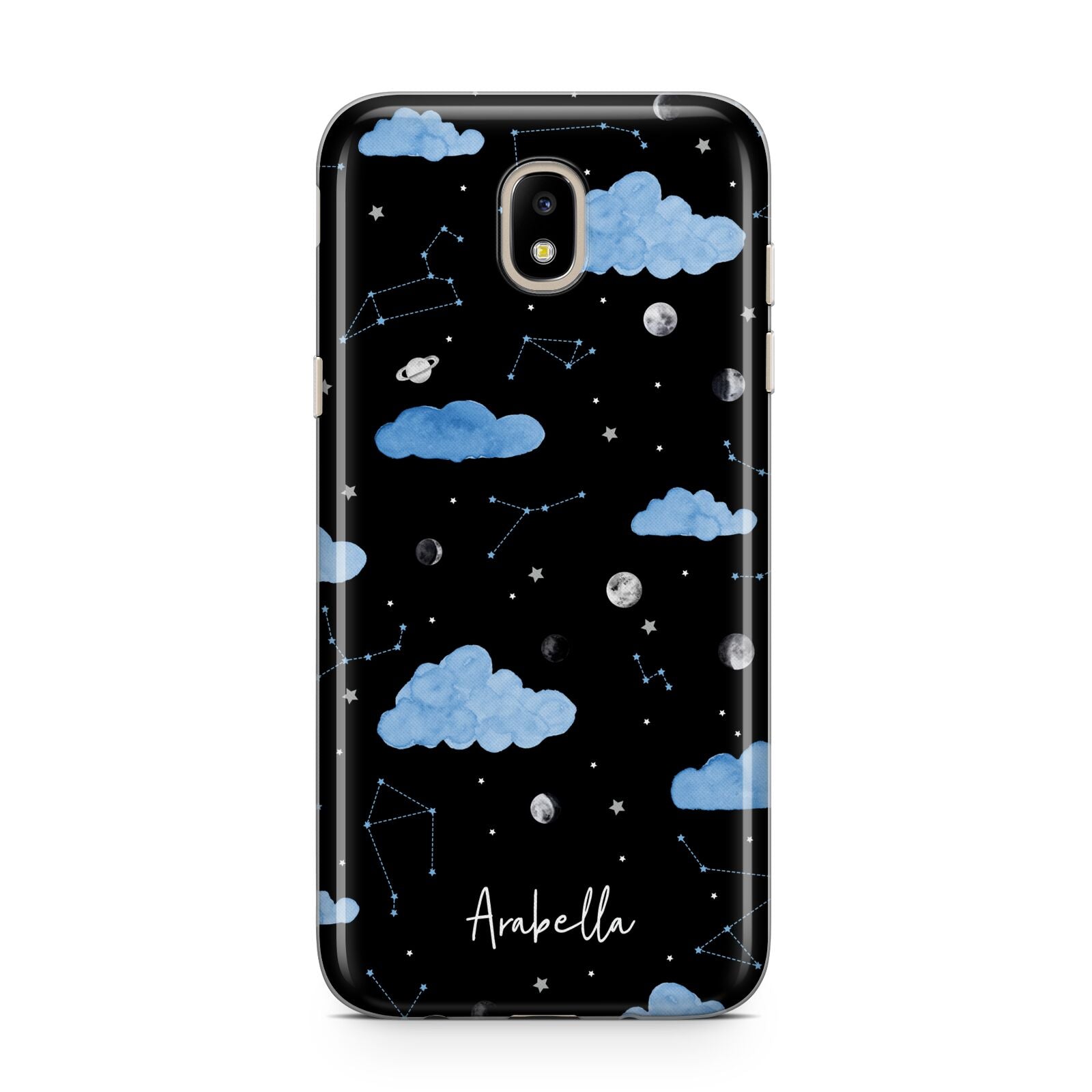 Cloudy Night Sky with Name Samsung J5 2017 Case