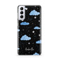 Cloudy Night Sky with Name Samsung S21 Plus Phone Case