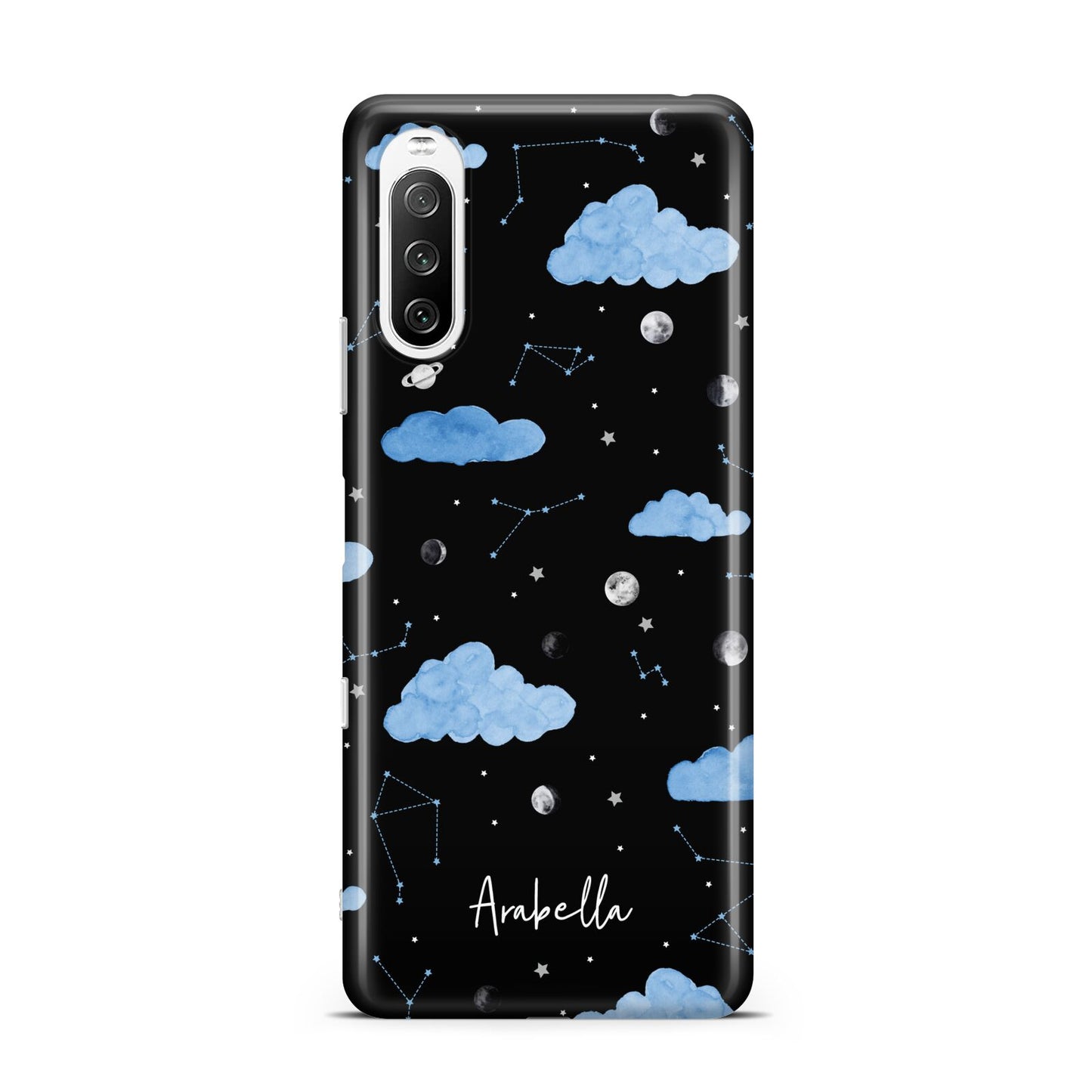 Cloudy Night Sky with Name Sony Xperia 10 III Case