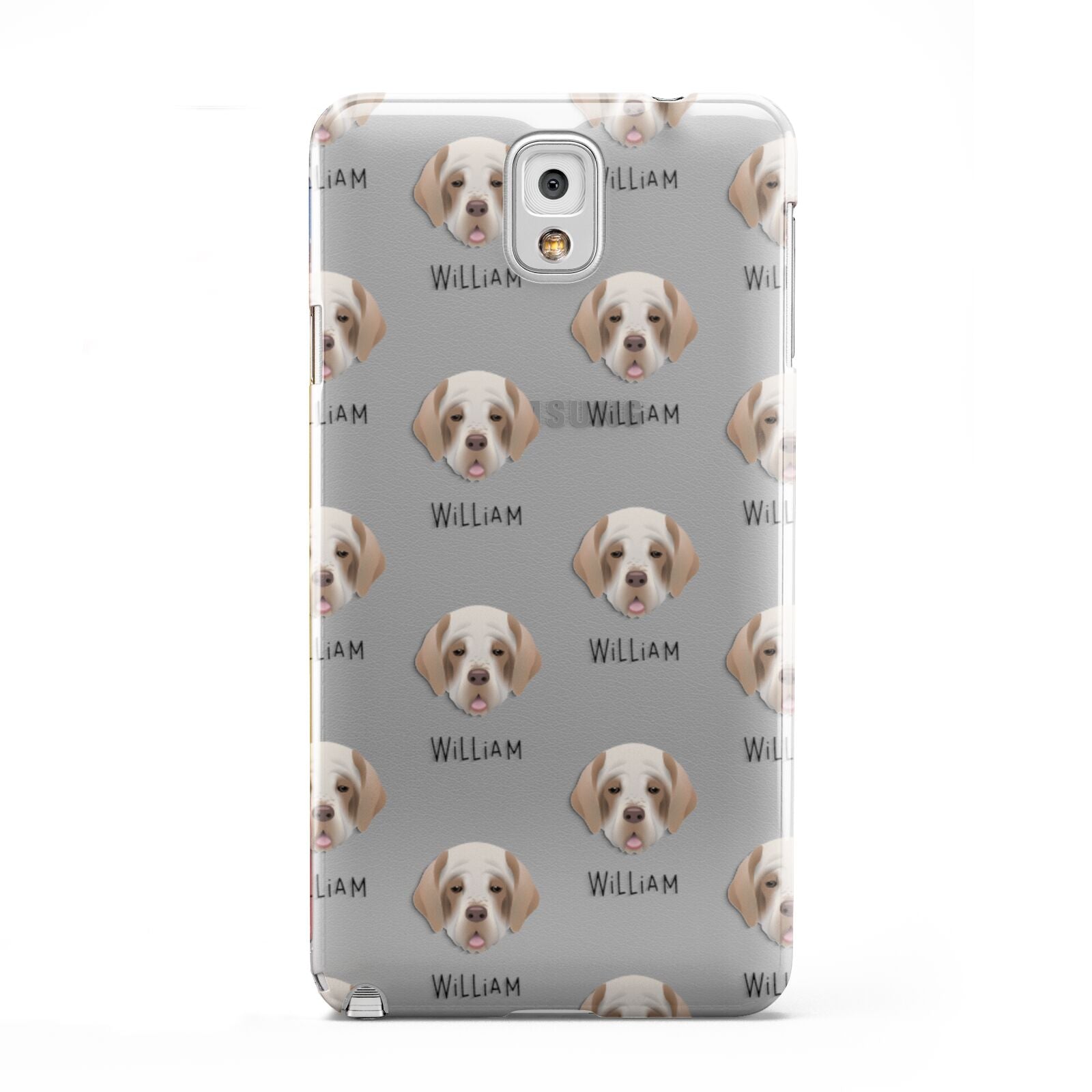 Clumber Spaniel Icon with Name Samsung Galaxy Note 3 Case