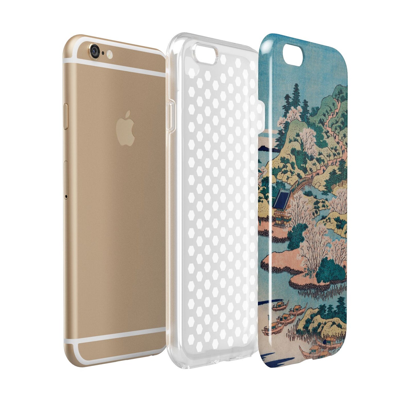 Coastal Community By Katsushika Hokusai Apple iPhone 6 3D Tough Case Expanded view