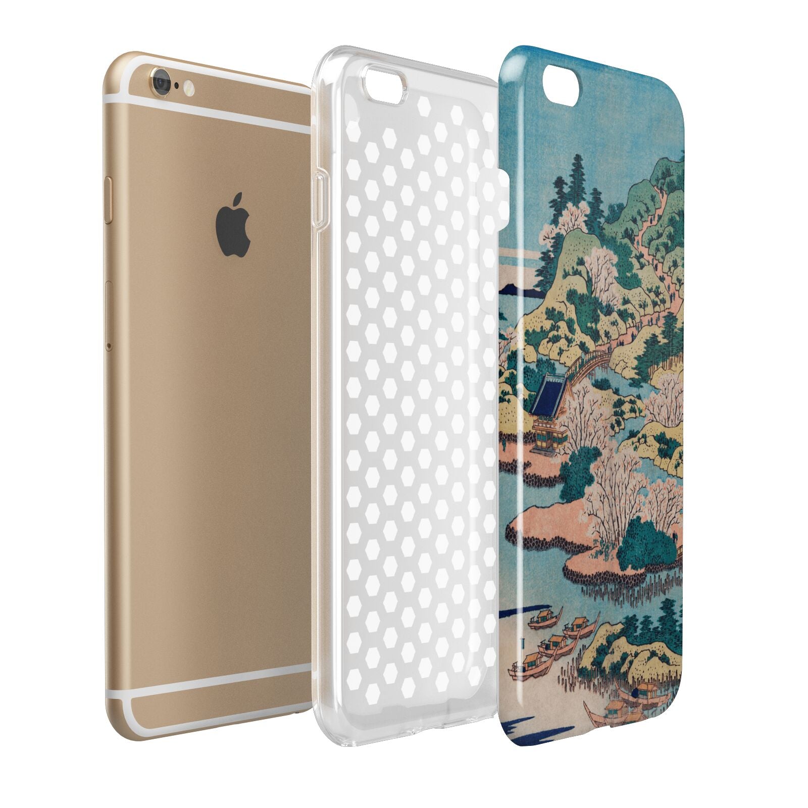 Coastal Community By Katsushika Hokusai Apple iPhone 6 Plus 3D Tough Case Expand Detail Image