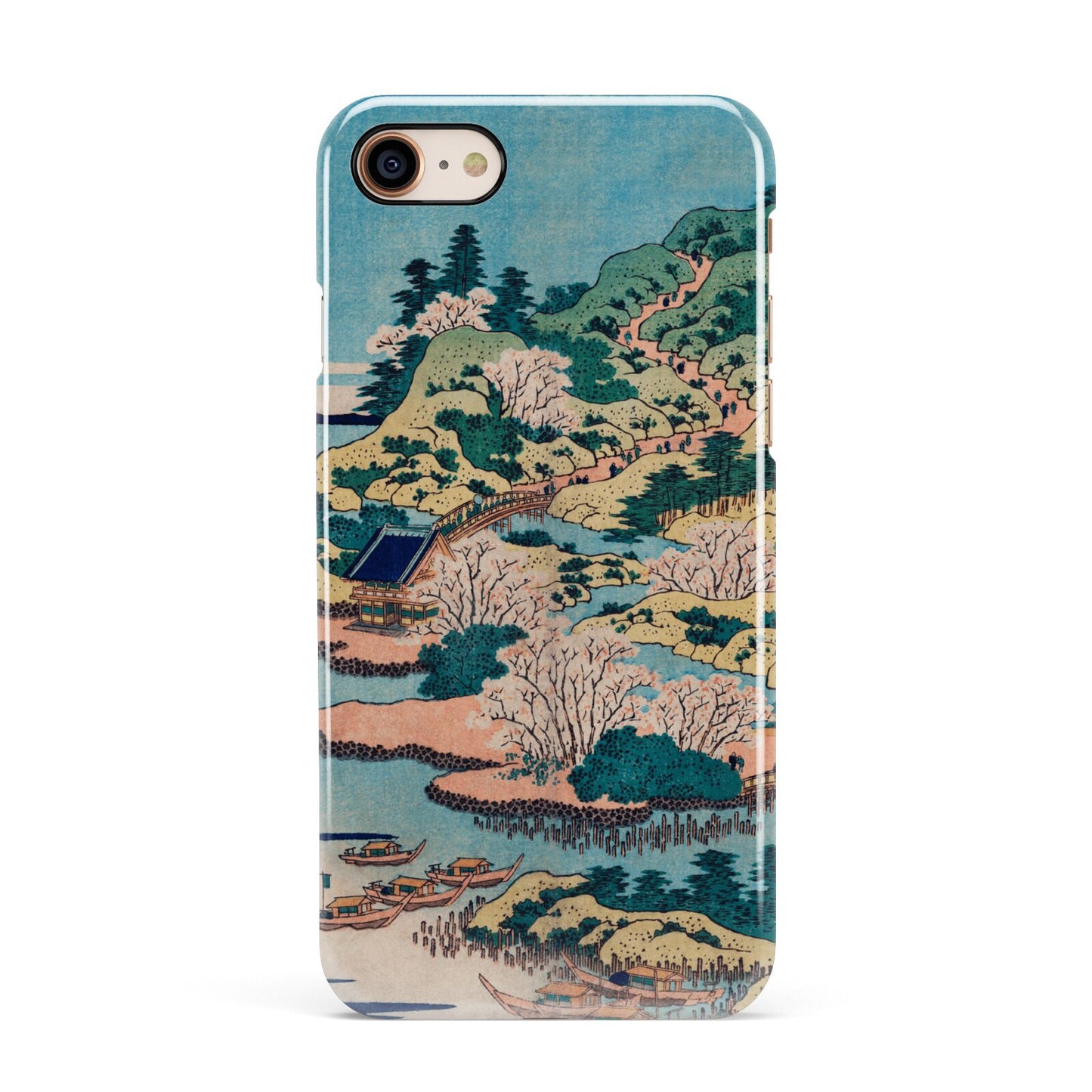 Coastal Community By Katsushika Hokusai Apple iPhone 7 8 3D Snap Case