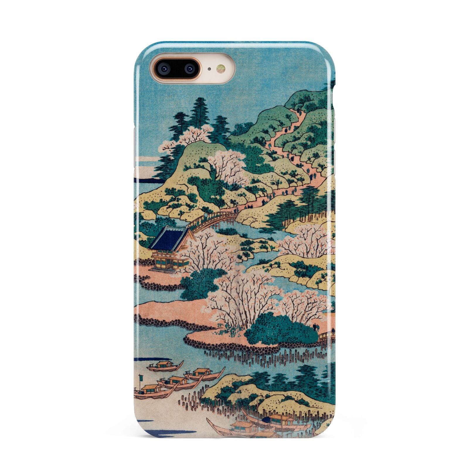 Coastal Community By Katsushika Hokusai Apple iPhone 7 8 Plus 3D Tough Case