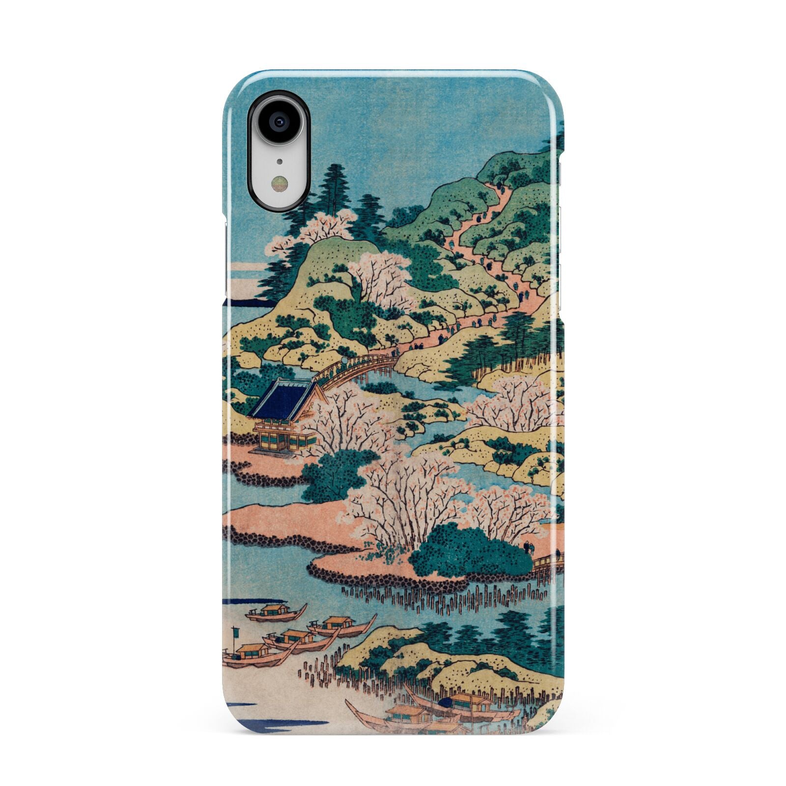 Coastal Community By Katsushika Hokusai Apple iPhone XR White 3D Snap Case