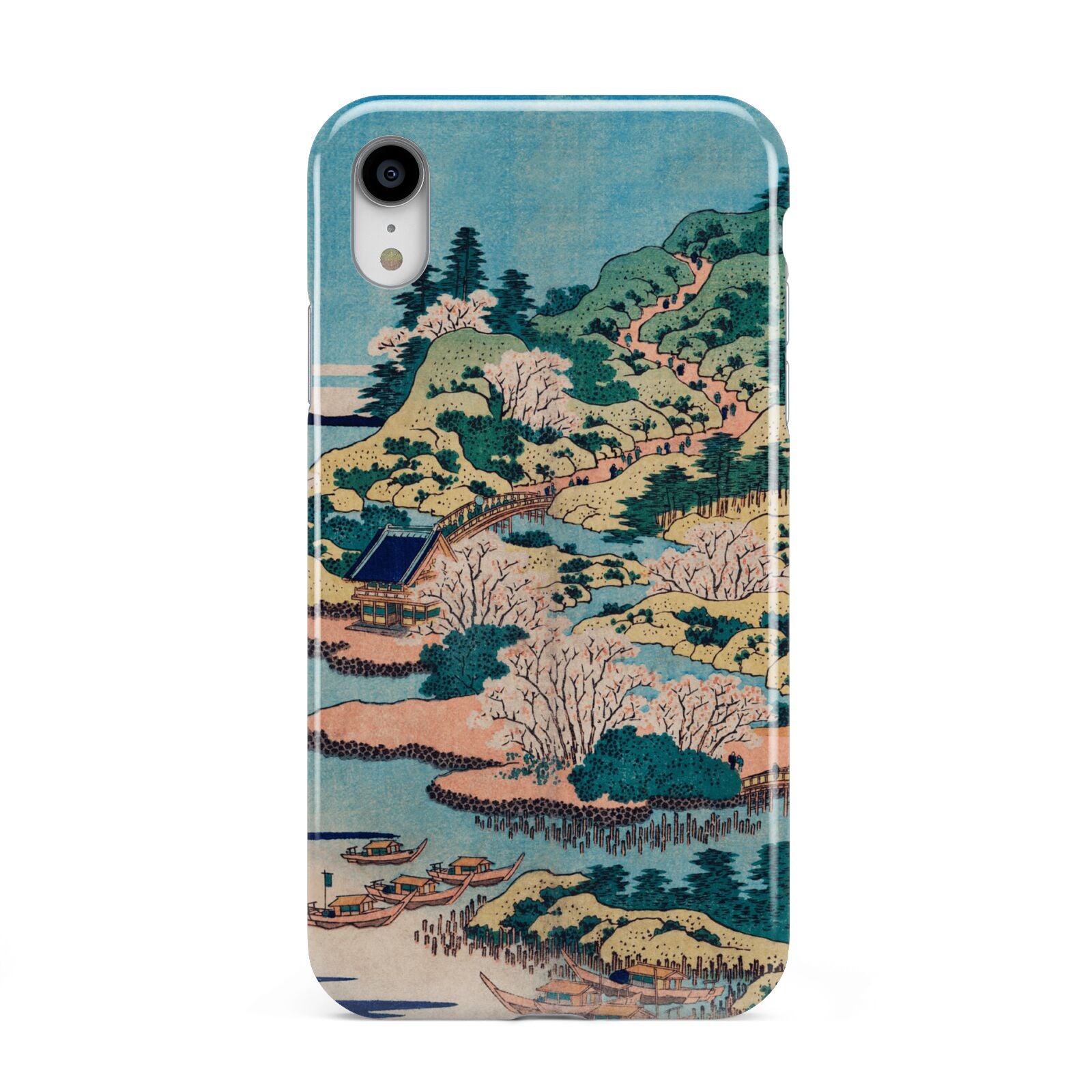 Coastal Community By Katsushika Hokusai Apple iPhone XR White 3D Tough Case