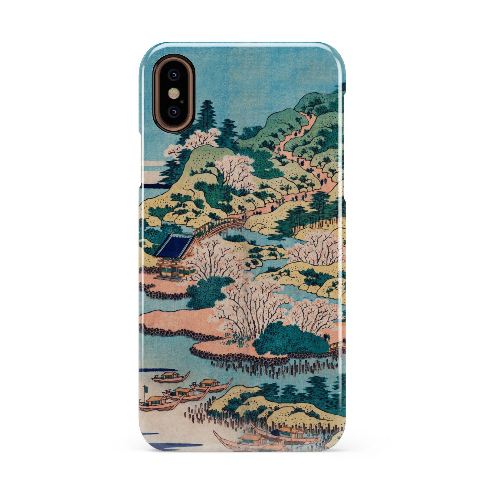 Coastal Community By Katsushika Hokusai Apple iPhone XS 3D Snap Case