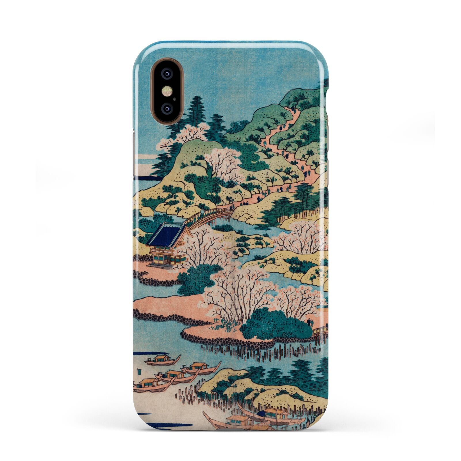 Coastal Community By Katsushika Hokusai Apple iPhone XS 3D Tough