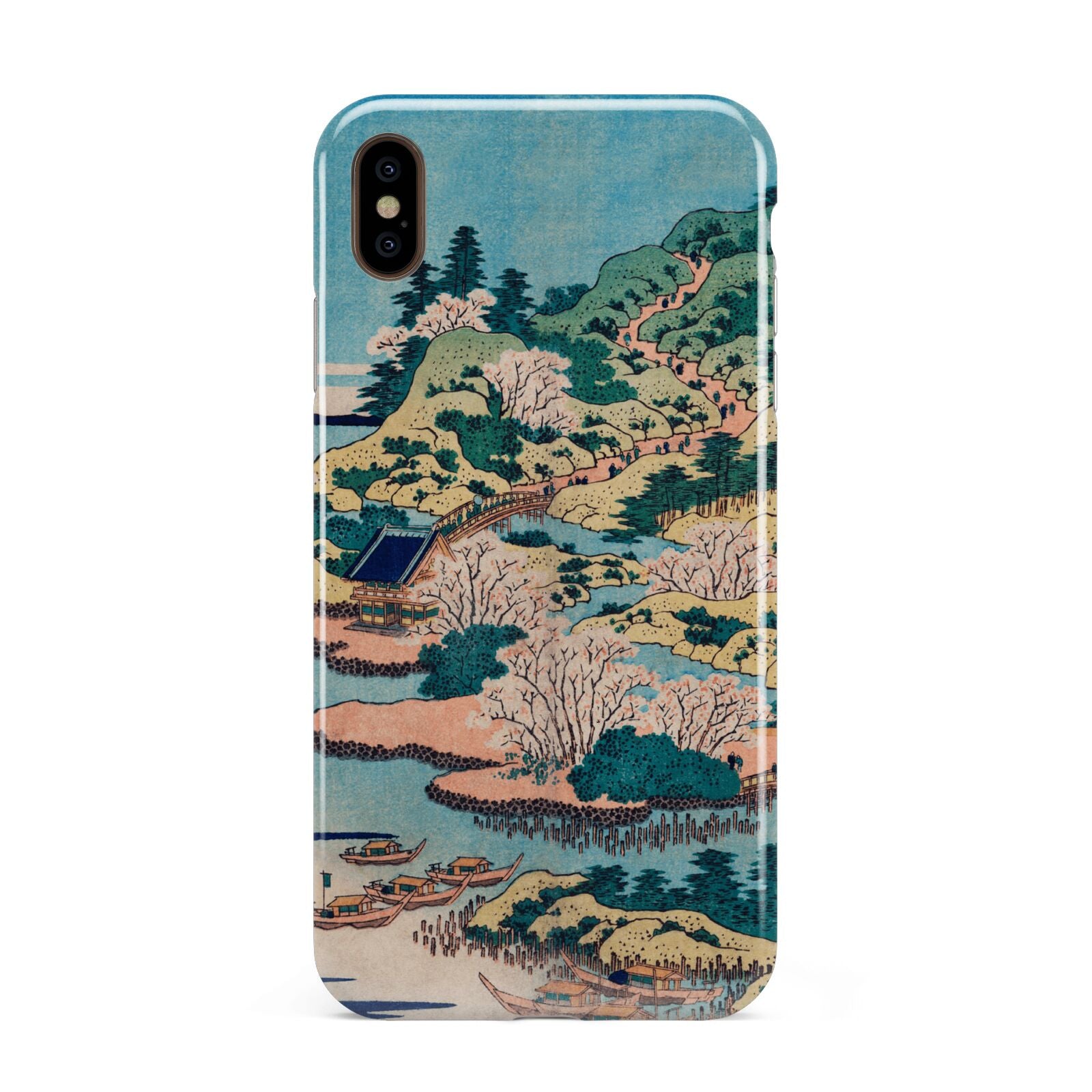 Coastal Community By Katsushika Hokusai Apple iPhone Xs Max 3D Tough Case