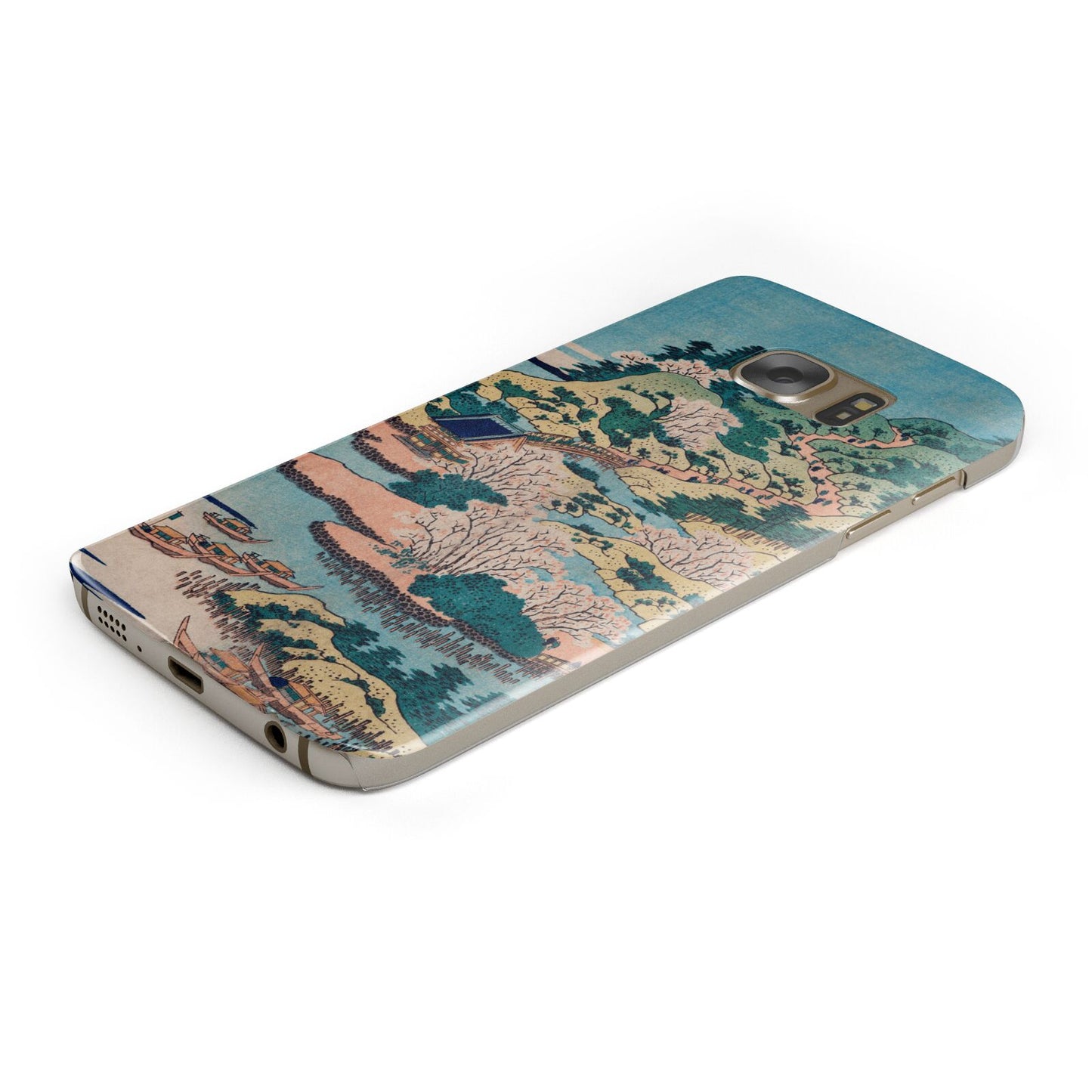 Coastal Community By Katsushika Hokusai Protective Samsung Galaxy Case Angled Image