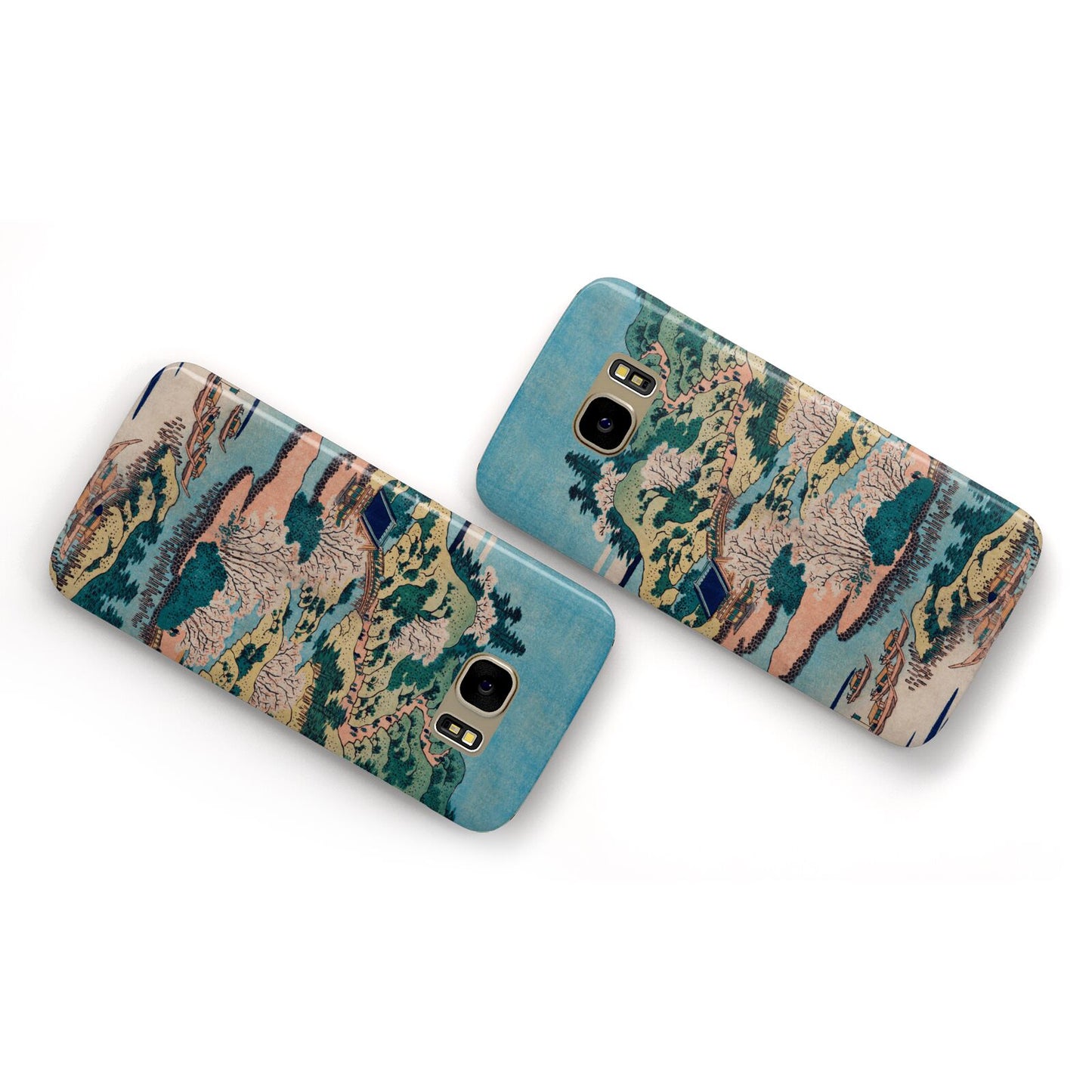 Coastal Community By Katsushika Hokusai Samsung Galaxy Case Flat Overview