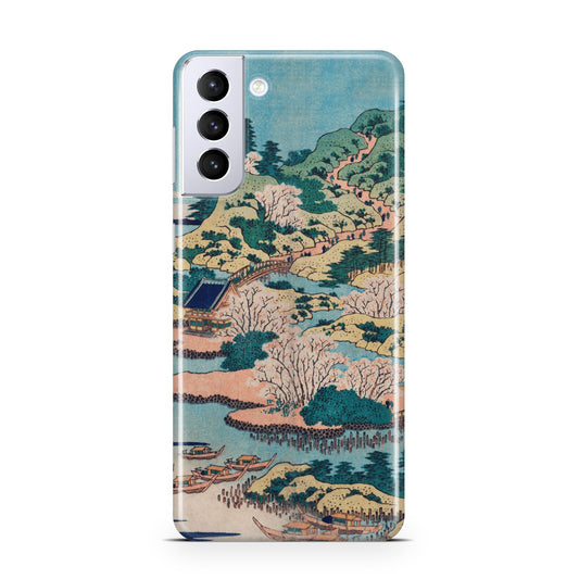 Coastal Community By Katsushika Hokusai Samsung S21 Plus Phone Case