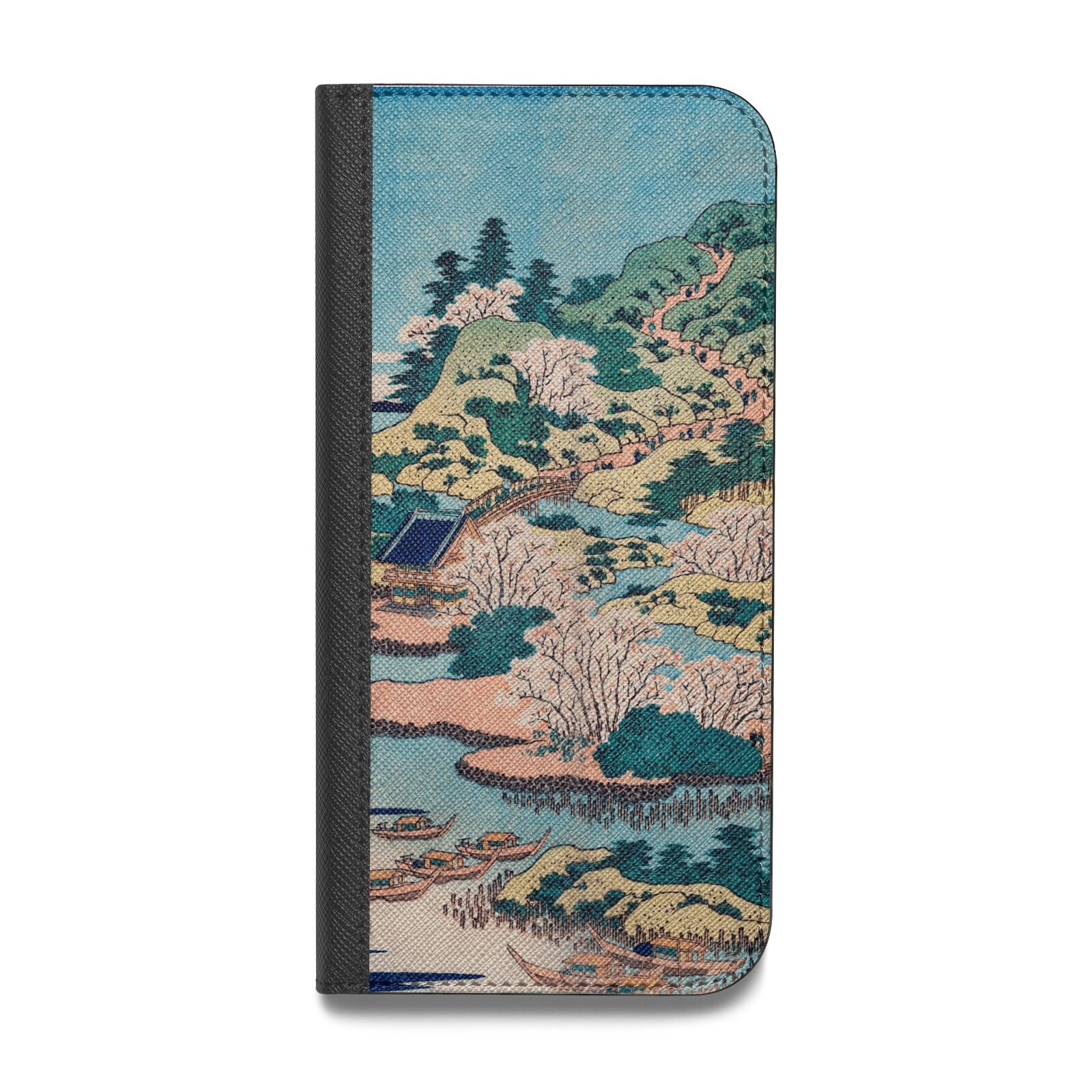 Coastal Community By Katsushika Hokusai Vegan Leather Flip iPhone Case