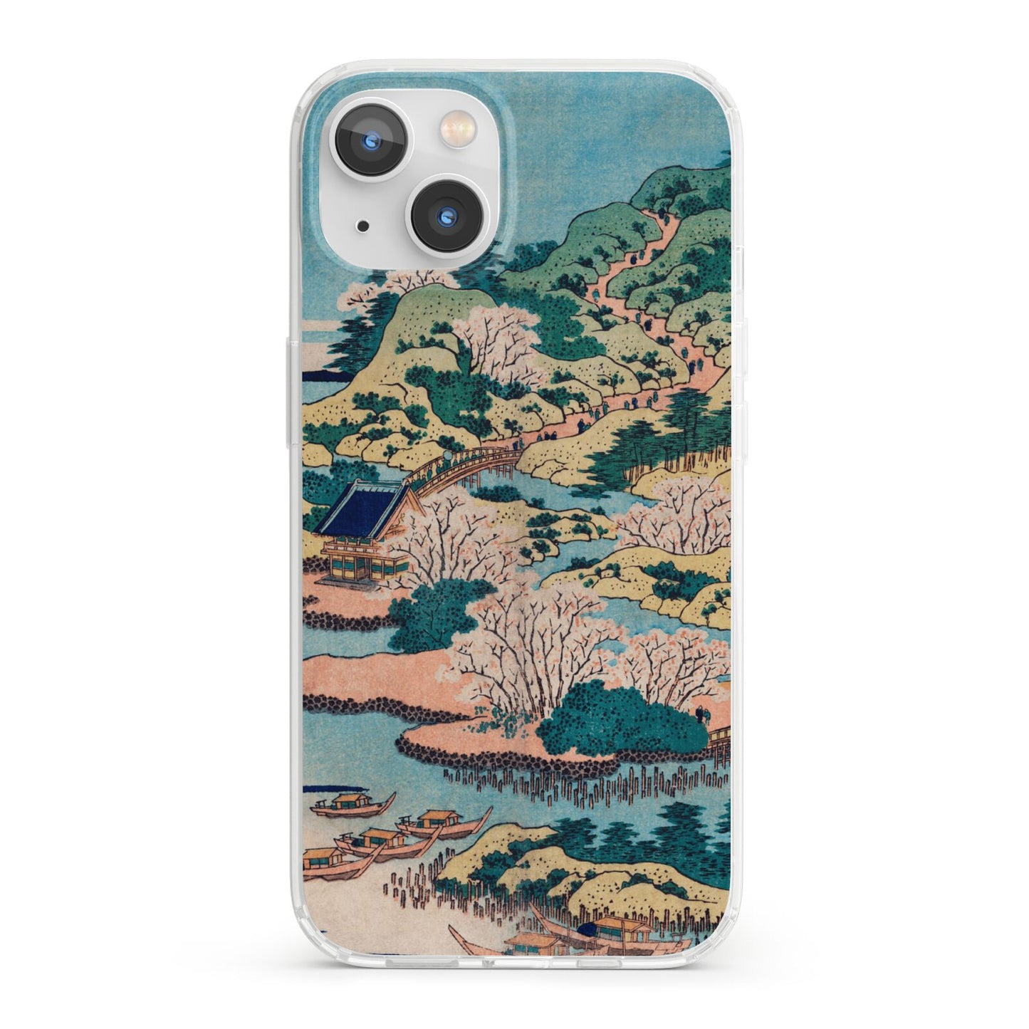 Coastal Community By Katsushika Hokusai iPhone 13 Clear Bumper Case