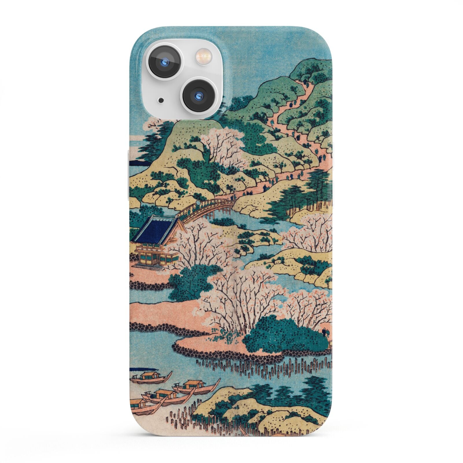 Coastal Community By Katsushika Hokusai iPhone 13 Full Wrap 3D Snap Case