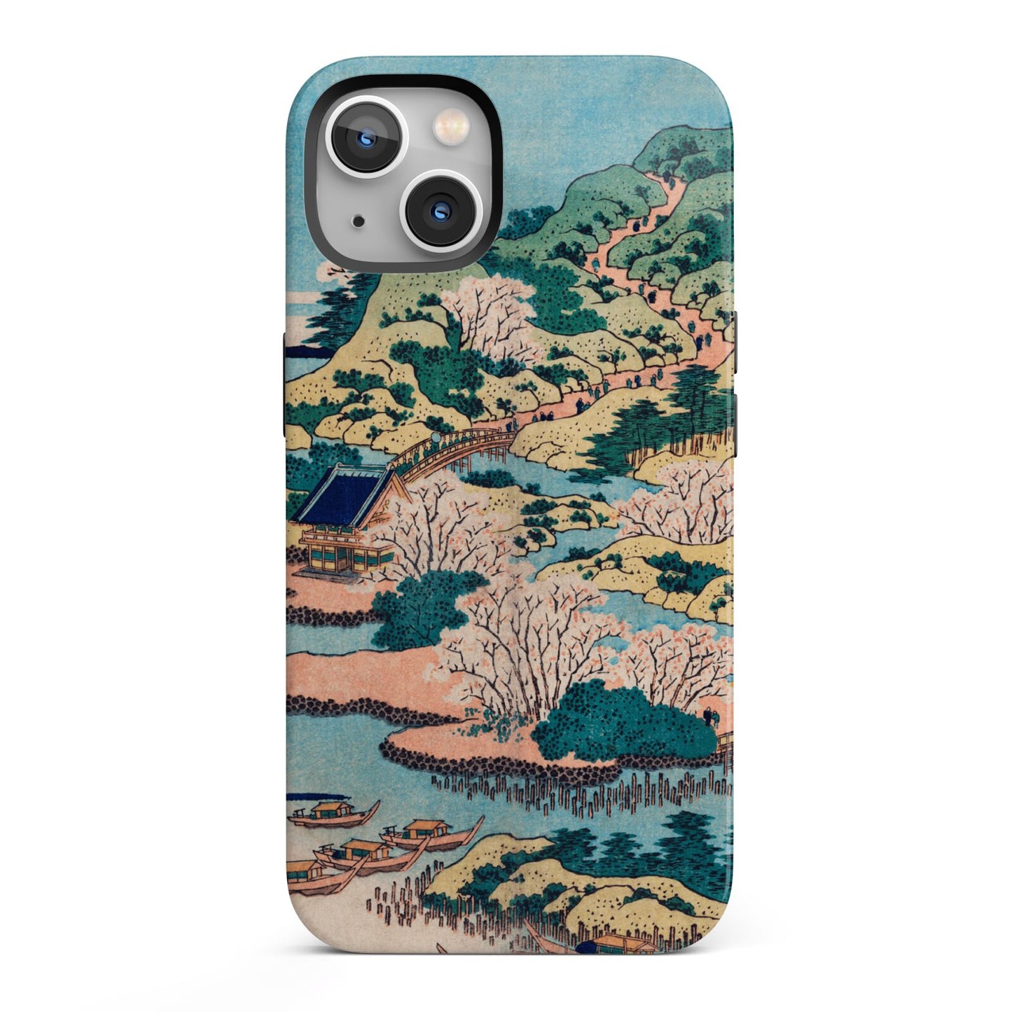 Coastal Community By Katsushika Hokusai iPhone 13 Full Wrap 3D Tough Case