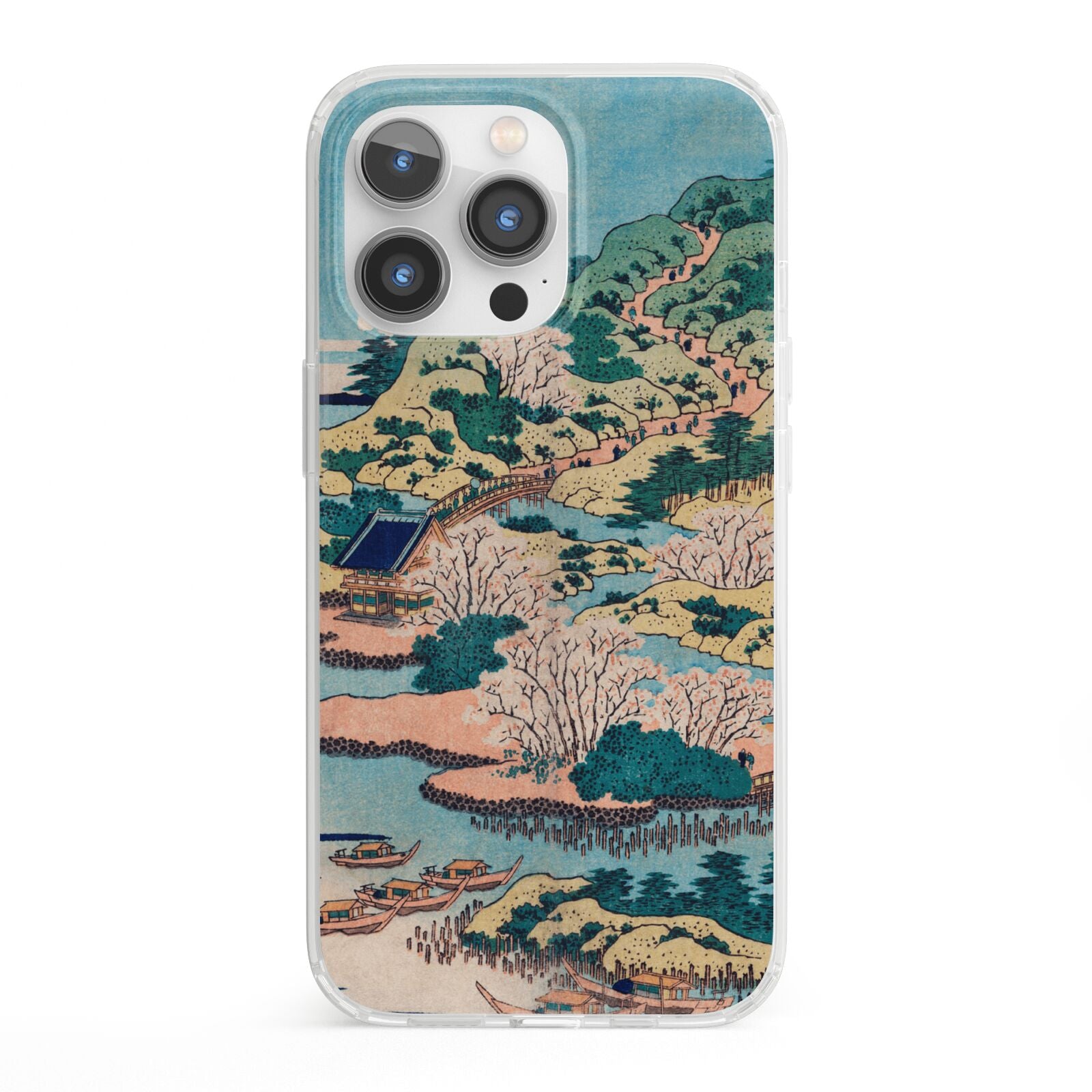 Coastal Community By Katsushika Hokusai iPhone 13 Pro Clear Bumper Case