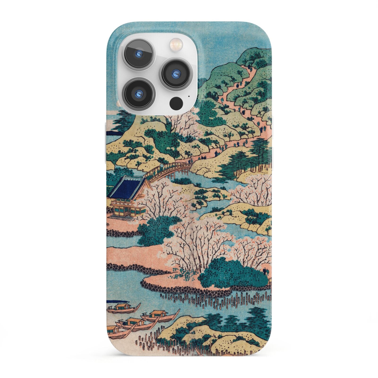 Coastal Community By Katsushika Hokusai iPhone 13 Pro Full Wrap 3D Snap Case