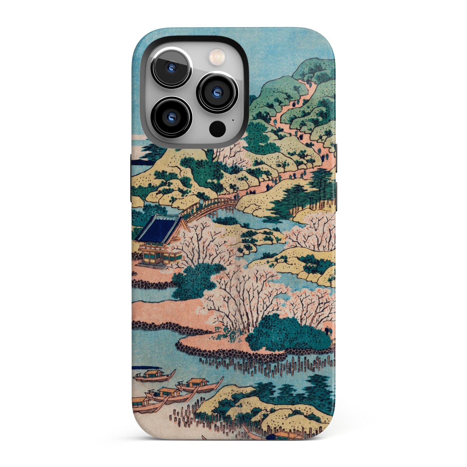 Coastal Community By Katsushika Hokusai iPhone 13 Pro Full Wrap 3D Tough Case