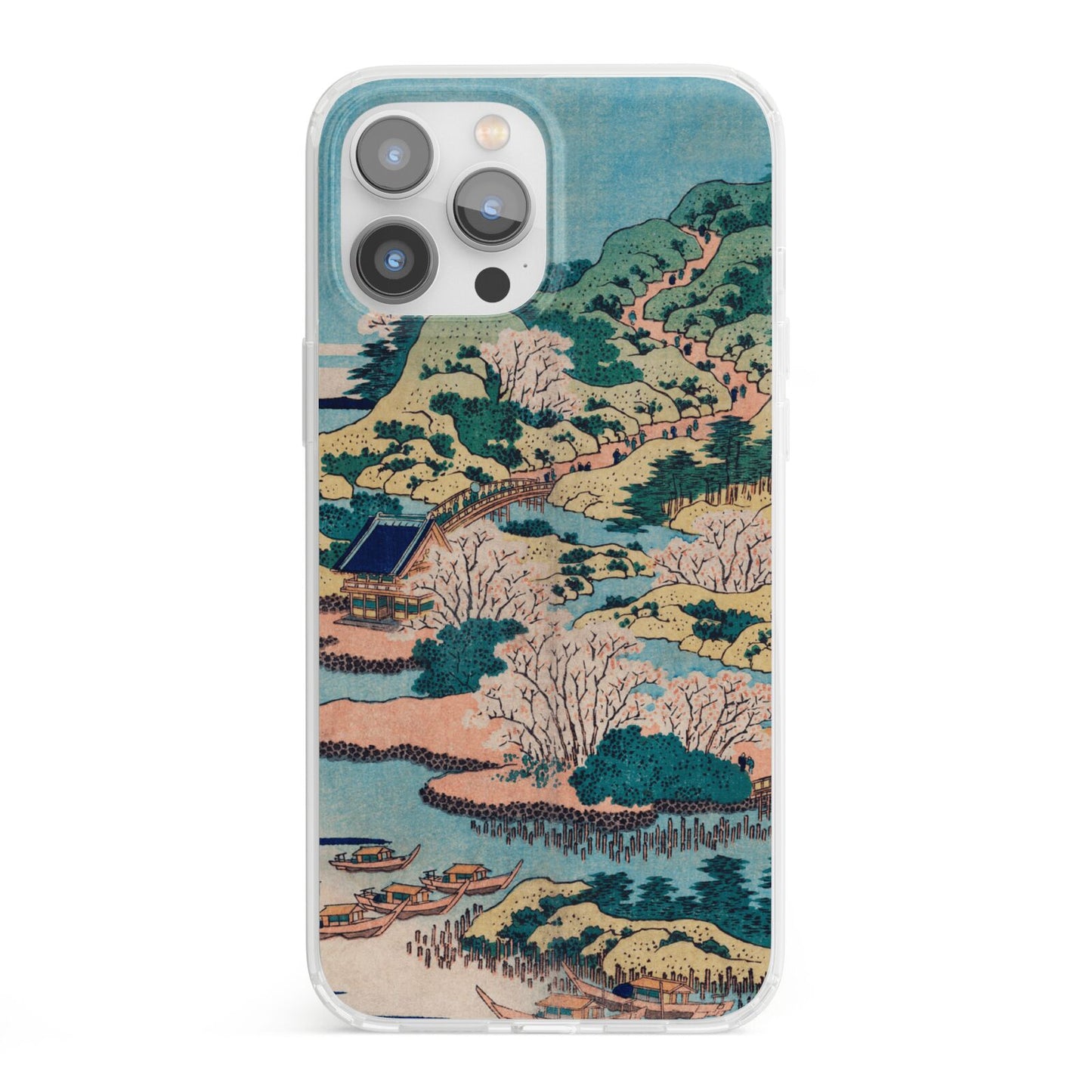 Coastal Community By Katsushika Hokusai iPhone 13 Pro Max Clear Bumper Case