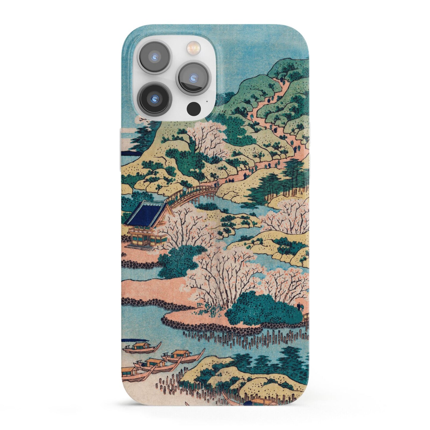 Coastal Community By Katsushika Hokusai iPhone 13 Pro Max Full Wrap 3D Snap Case