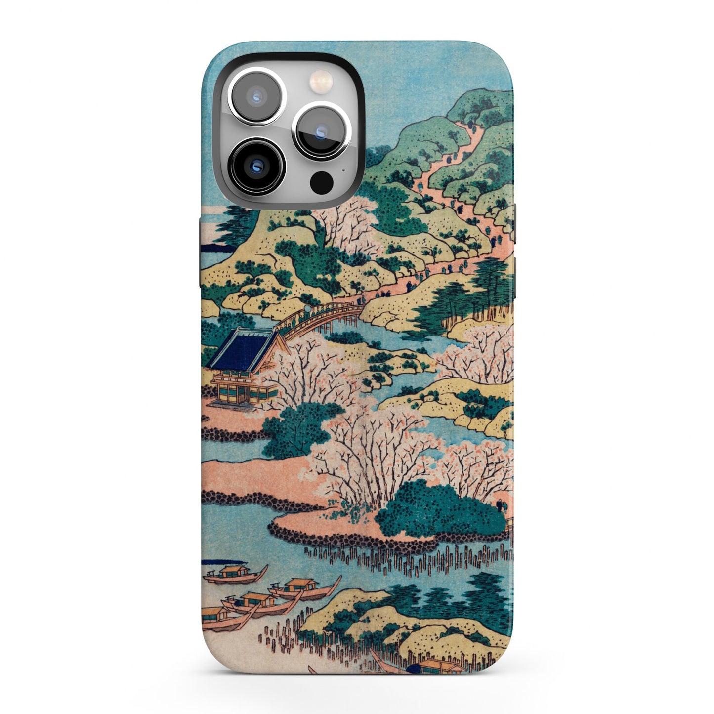 Coastal Community By Katsushika Hokusai iPhone 13 Pro Max Full Wrap 3D Tough Case