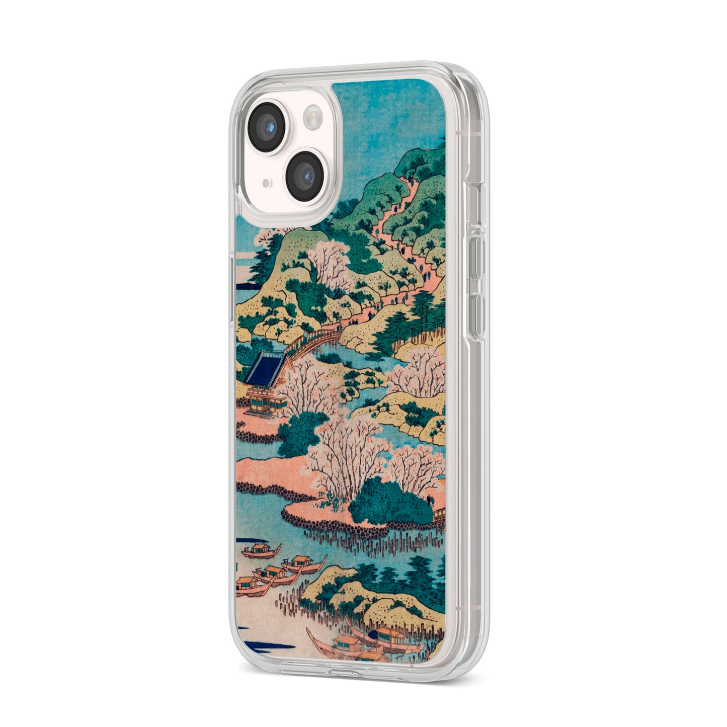 Coastal Community By Katsushika Hokusai iPhone 14 Clear Tough Case Starlight Angled Image