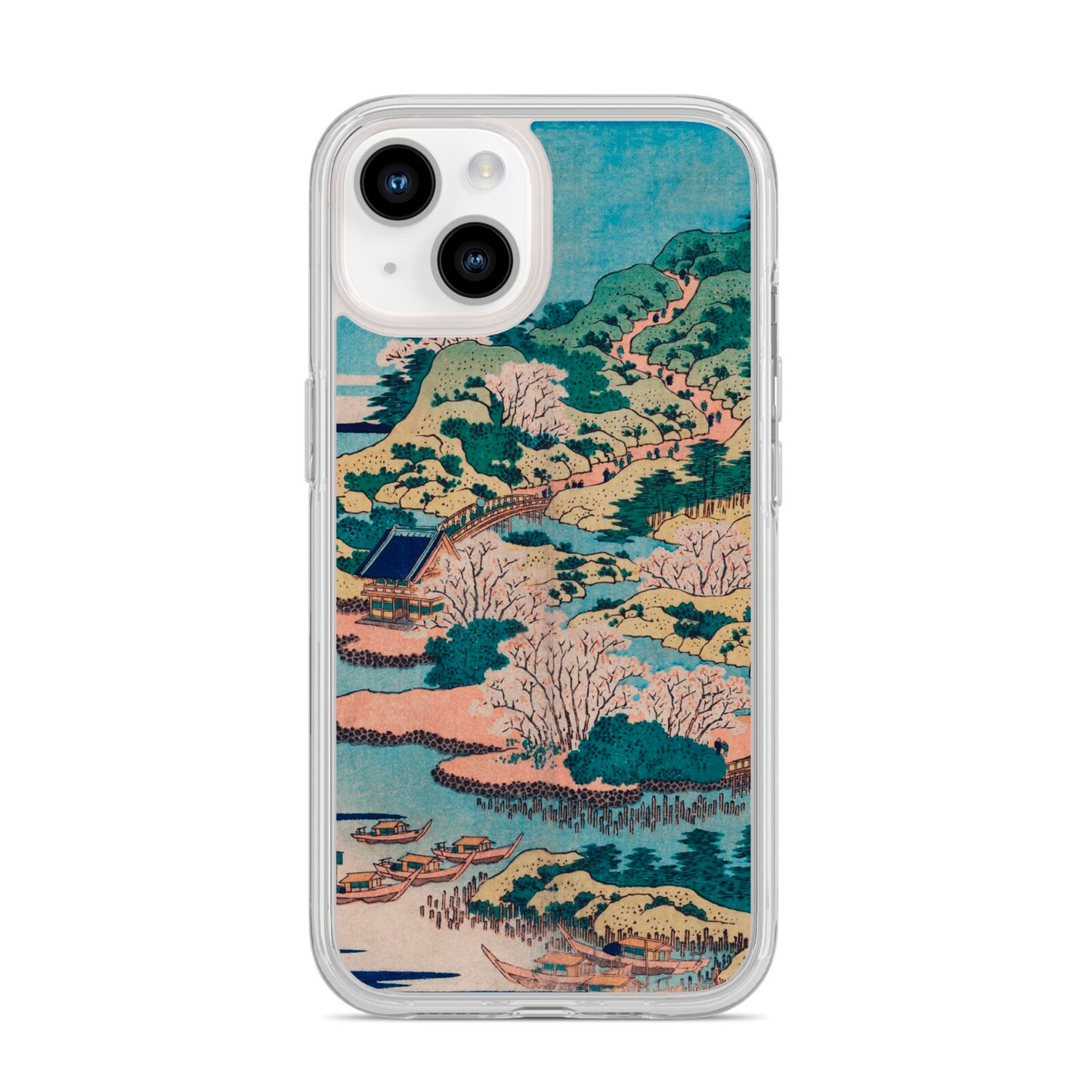 Coastal Community By Katsushika Hokusai iPhone 14 Clear Tough Case Starlight