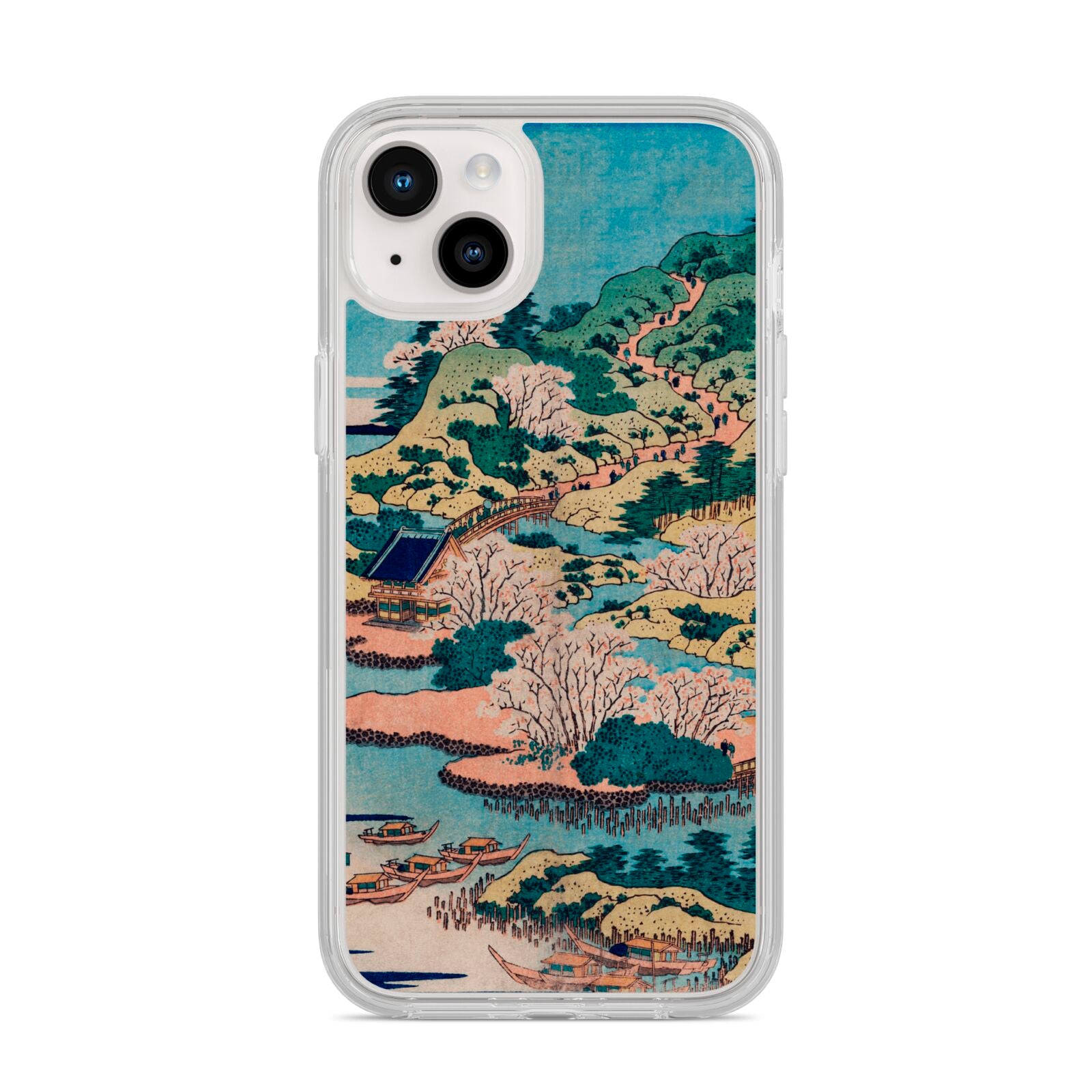 Coastal Community By Katsushika Hokusai iPhone 14 Plus Clear Tough Case Starlight