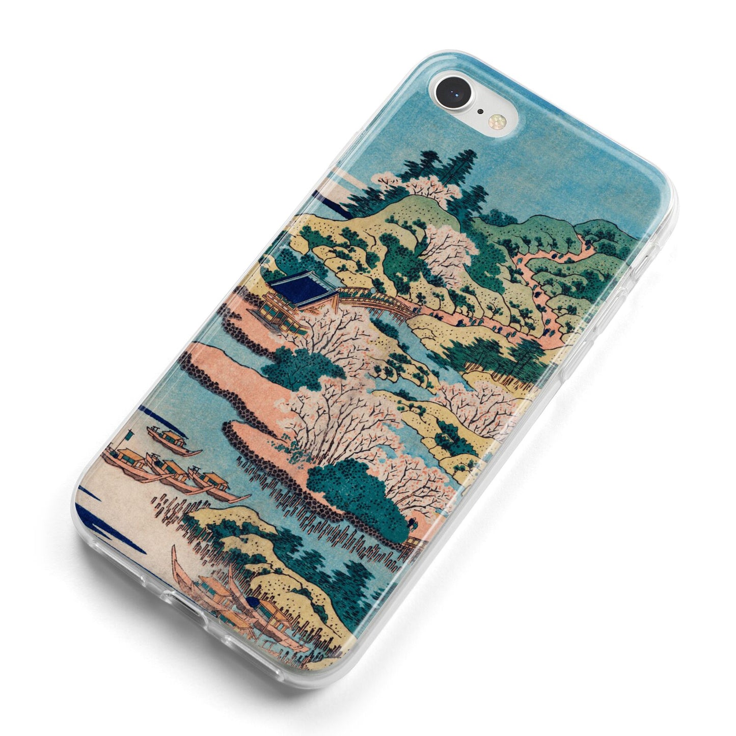 Coastal Community By Katsushika Hokusai iPhone 8 Bumper Case on Silver iPhone Alternative Image