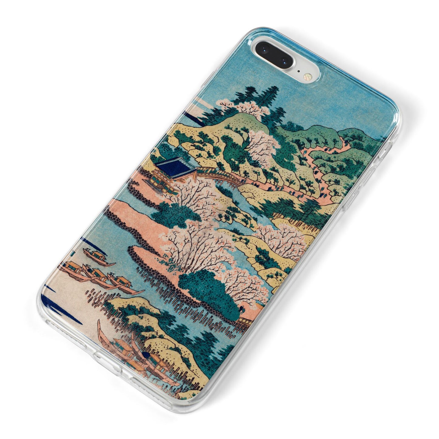 Coastal Community By Katsushika Hokusai iPhone 8 Plus Bumper Case on Silver iPhone Alternative Image