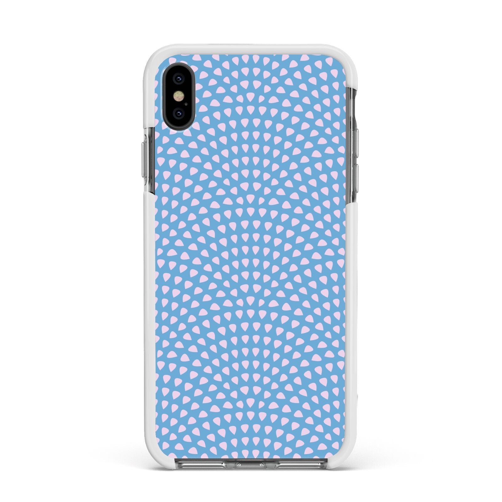 Coastal Pattern Apple iPhone Xs Max Impact Case White Edge on Black Phone