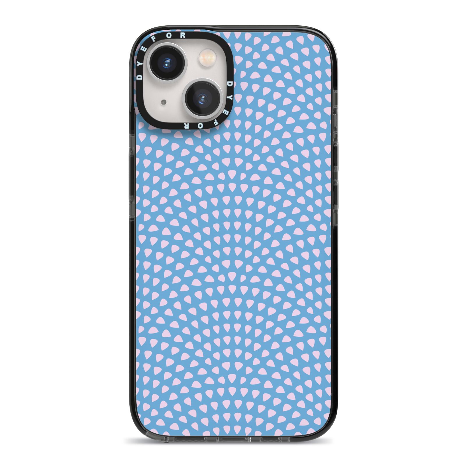 Coastal Pattern iPhone 13 Black Impact Case on Silver phone