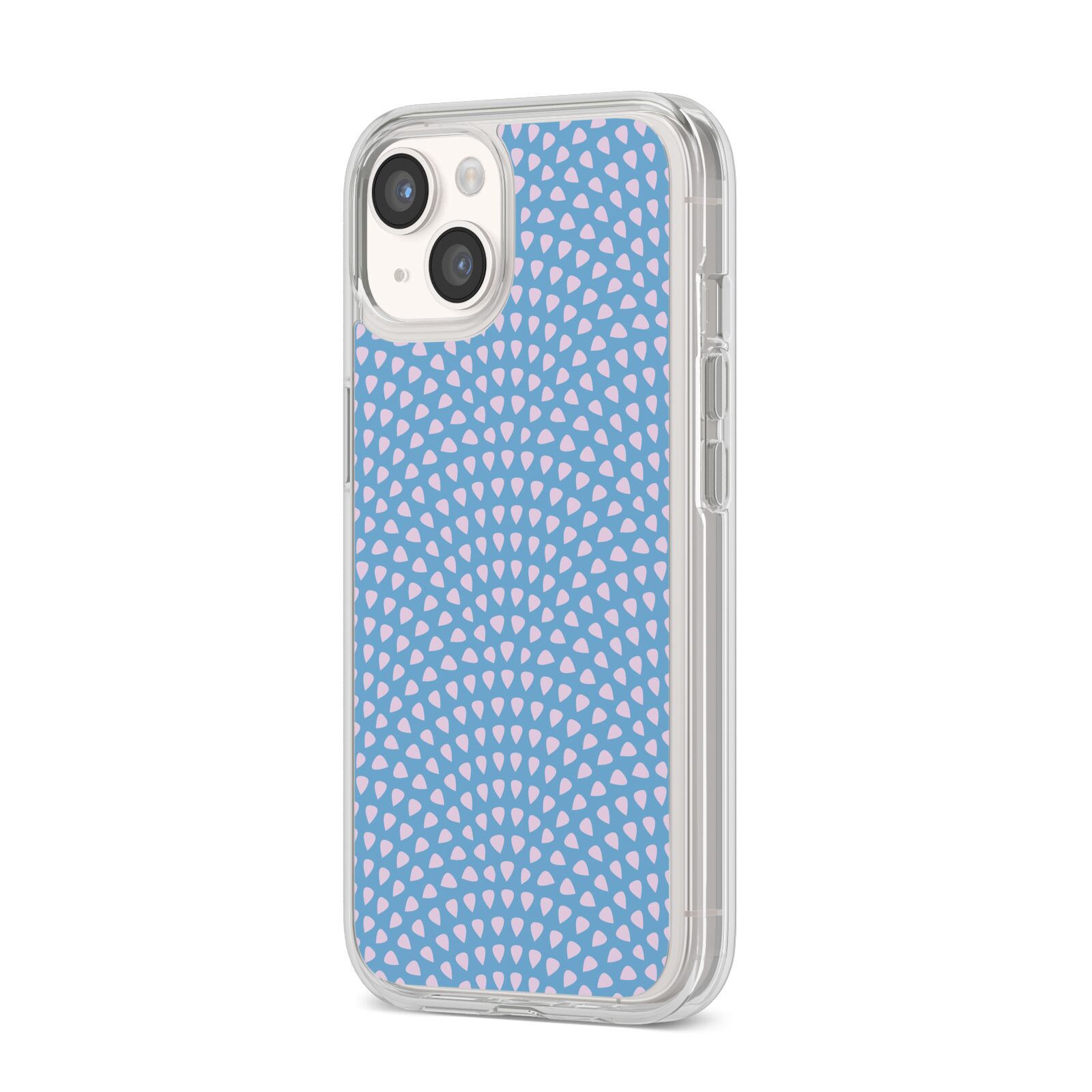 Coastal Pattern iPhone 14 Clear Tough Case Starlight Angled Image