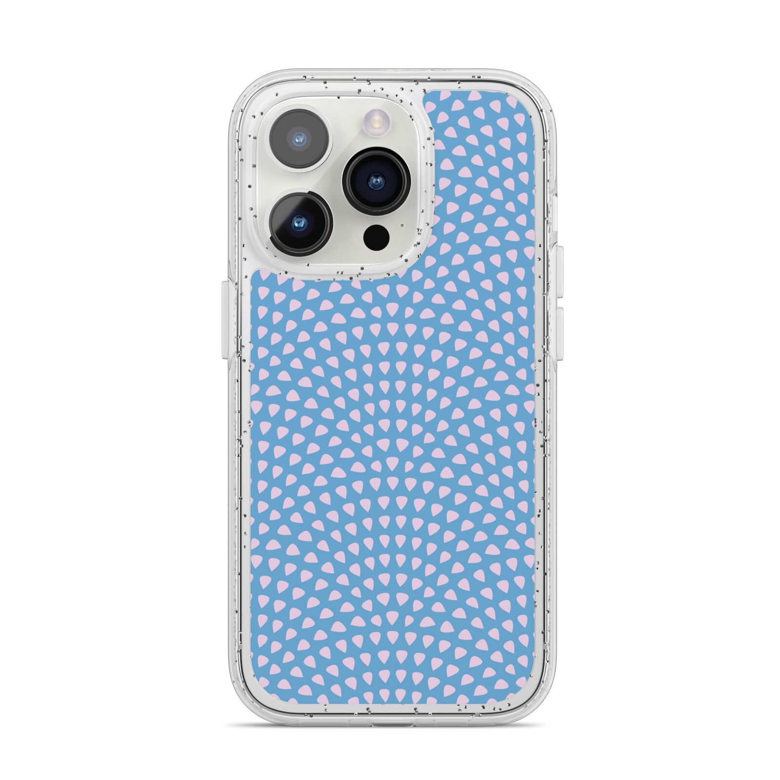 Coastal Pattern iPhone 14 Pro Glitter Tough Case Silver