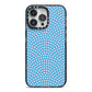 Coastal Pattern iPhone 14 Pro Max Black Impact Case on Silver phone