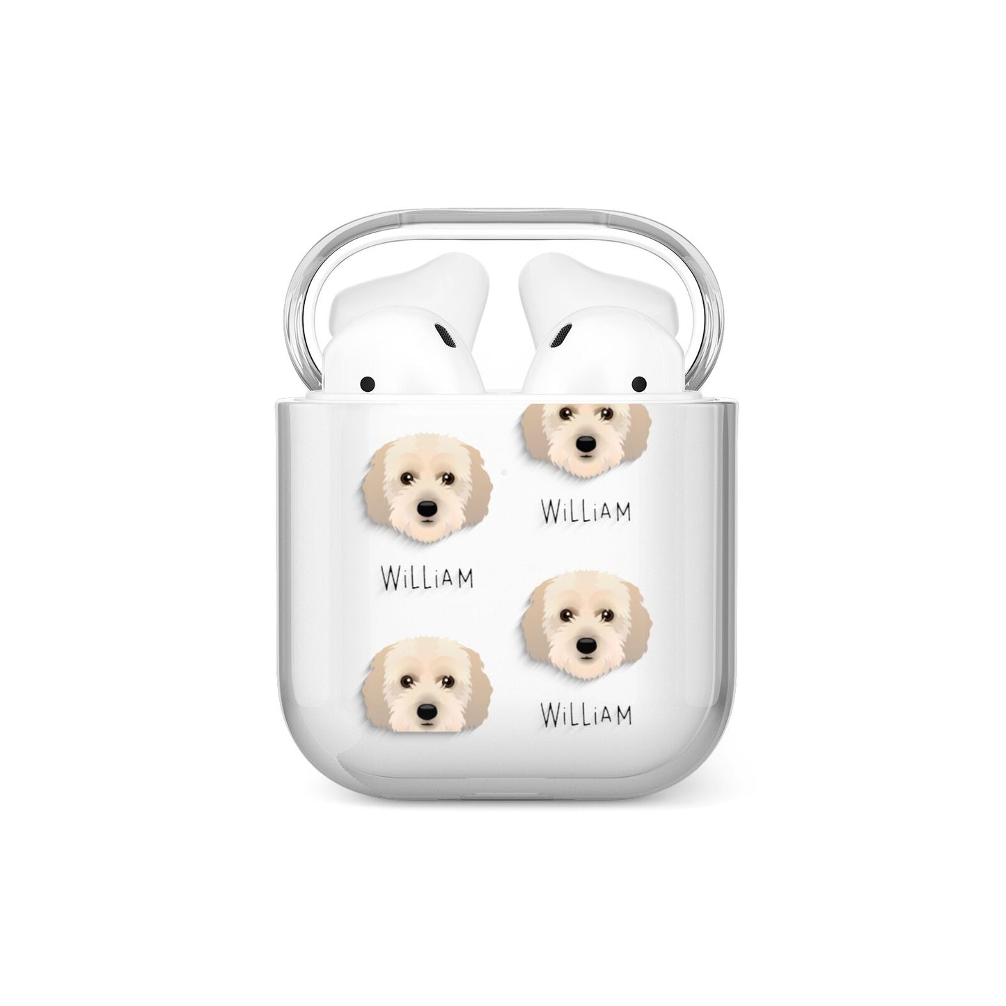 Cockachon Icon with Name AirPods Case