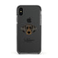 Cockador Personalised Apple iPhone Xs Impact Case Black Edge on Black Phone