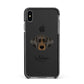 Cockador Personalised Apple iPhone Xs Max Impact Case Black Edge on Black Phone