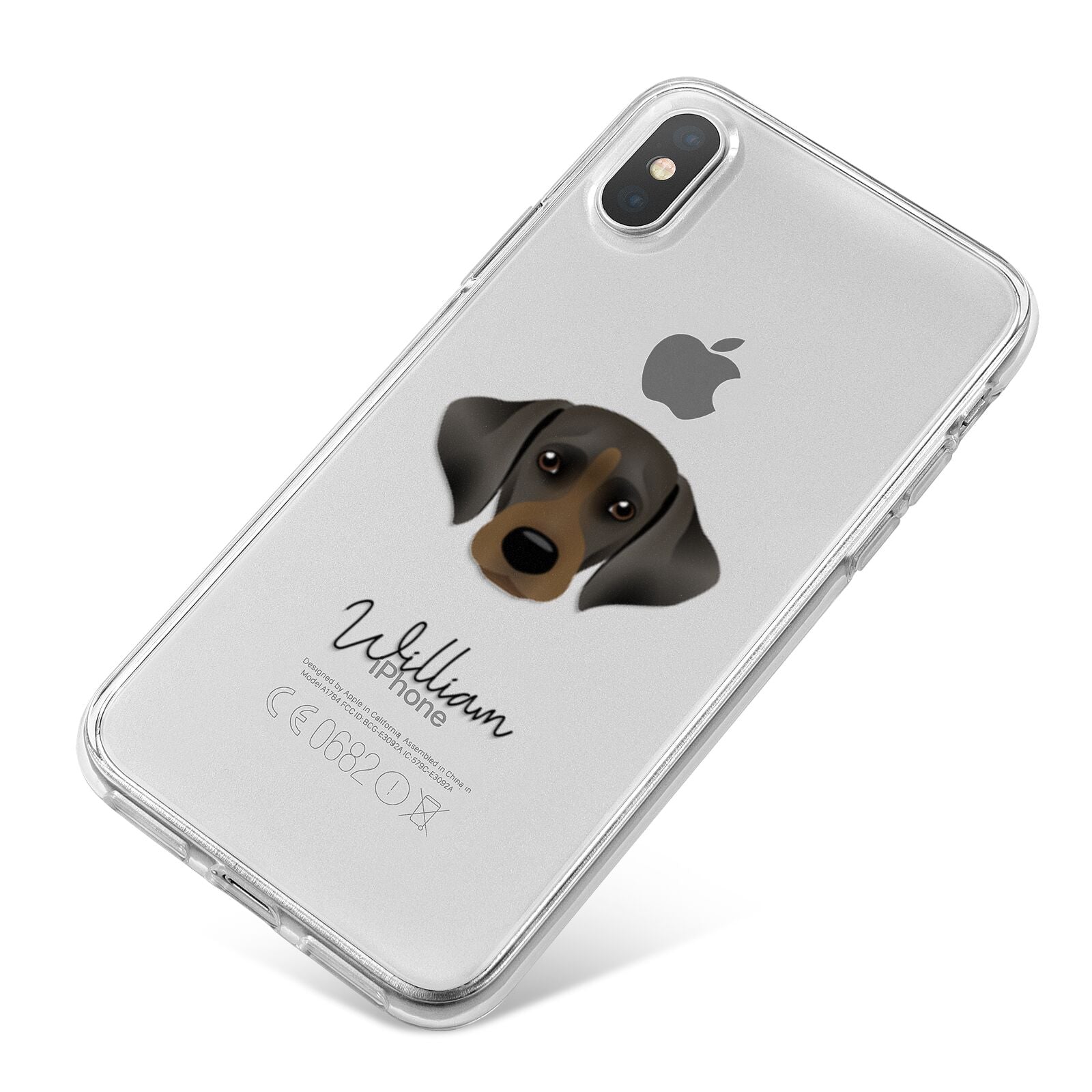 Cockador Personalised iPhone X Bumper Case on Silver iPhone