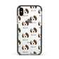 Cockapoo Icon with Name Apple iPhone Xs Impact Case Black Edge on Silver Phone