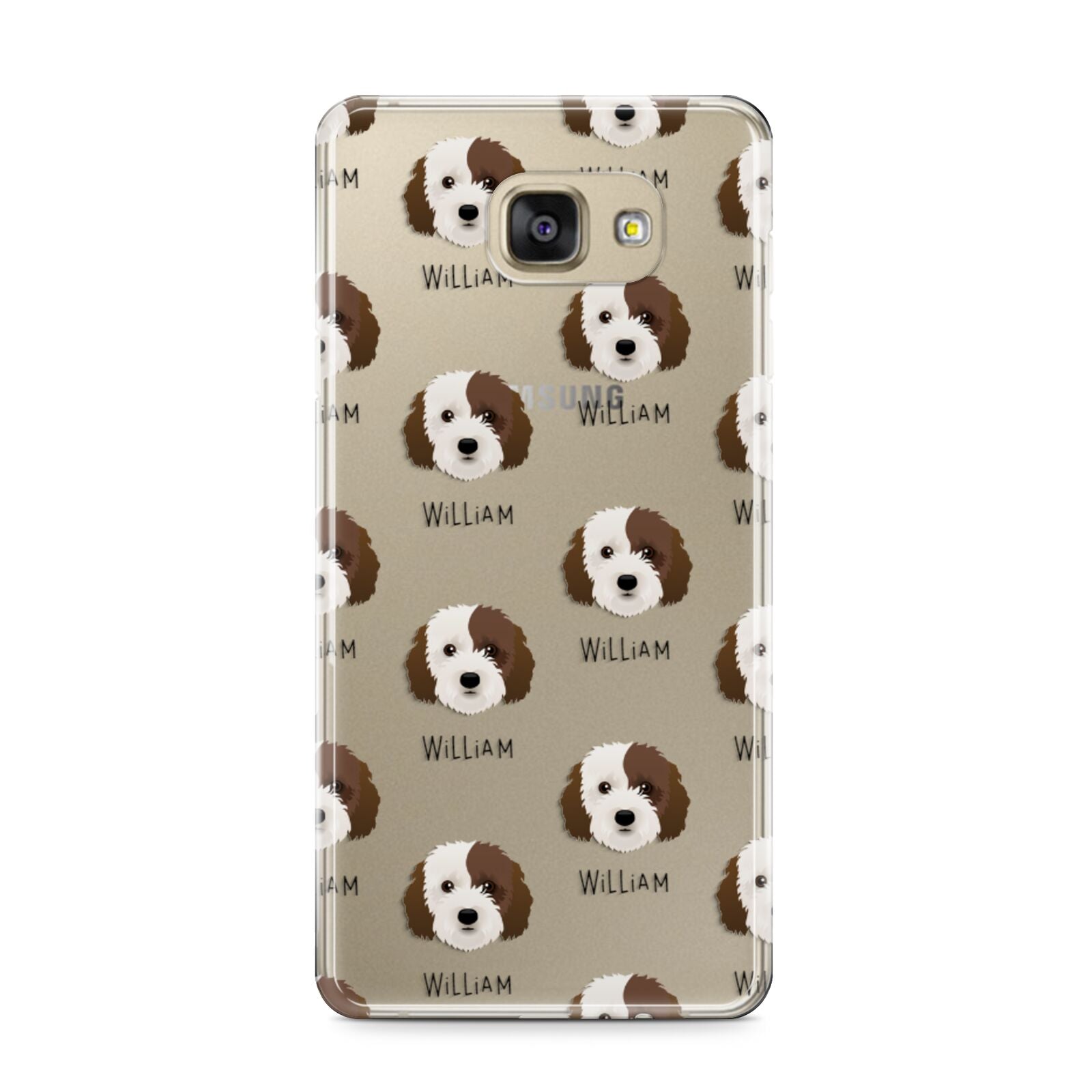 Cockapoo Icon with Name Samsung Galaxy A9 2016 Case on gold phone