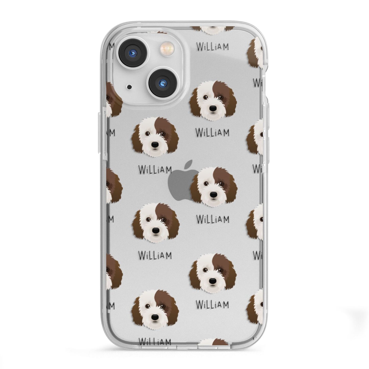 Cockapoo Icon with Name iPhone 13 Mini TPU Impact Case with White Edges